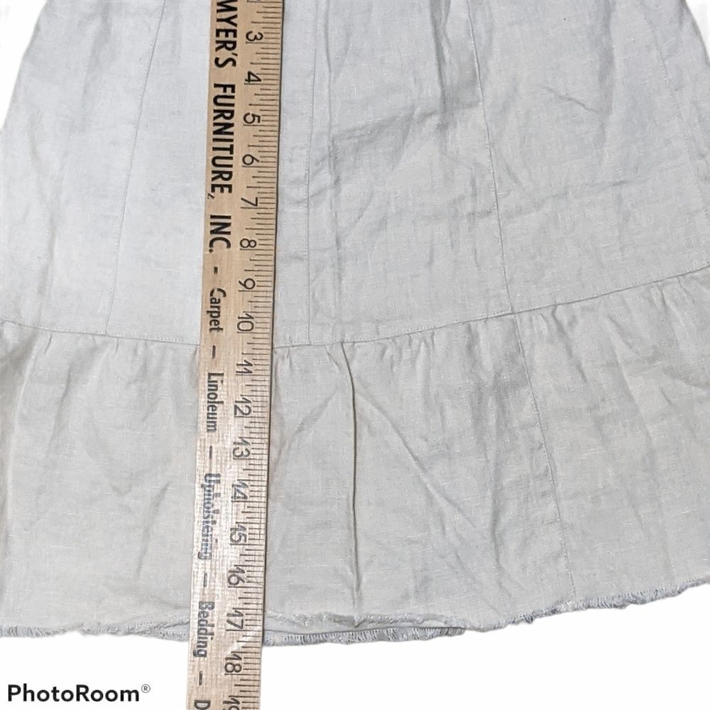 Moda international linen skirt size 4 flirty flowy romantic minimalist lagonlook - Picture 5 of 7